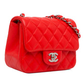 Mini Square Classic Lambskin Single Flap